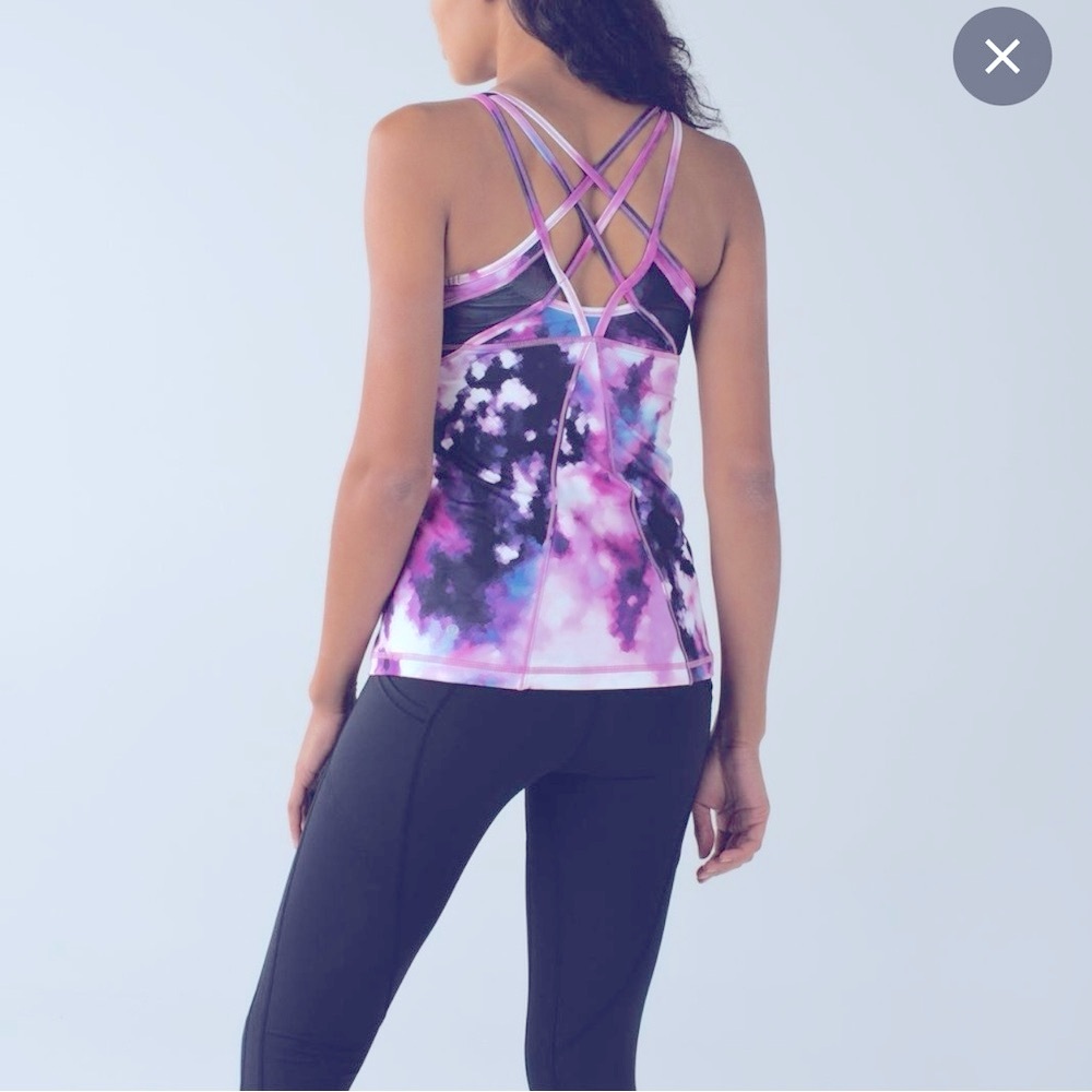 Lululemon Athletica Purple Pink Sleeveless Backless Tank Top Size Small NWT